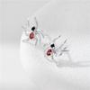 Arvaleff 925 Sterling Silver Halloween Spider Stud Earrings 14K Silver Plated.
