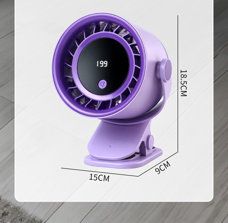 Adjustable Desk Clip Fan - Powerful Wind for Office, Dorm, or Bedside Use