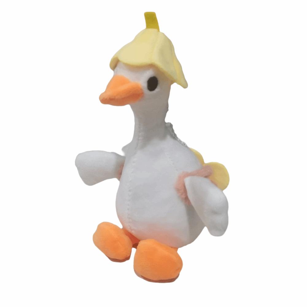 Korean Style Big White Goose Key Chain Backpack Charms Cartoon Plush Doll  Gift