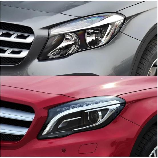 Headlight Covers Compatible with Benz W156 GLA GLA200 GLA220 GLA250 GLA260 2015-2017, Polycarbonate Lens Protectors-UV Resistant, Anti-Yellowing,