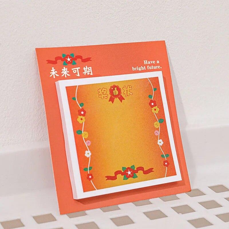 

1 шт., клейкая почетная грамота, блокнот для заметок, офисные школьные принадлежности, канцелярские принадлежности, наклейка