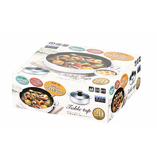 Pearl Metal Tabletop Pot, 20cm, with Glass Lid, Diamond-Coated Interior, HB-4707