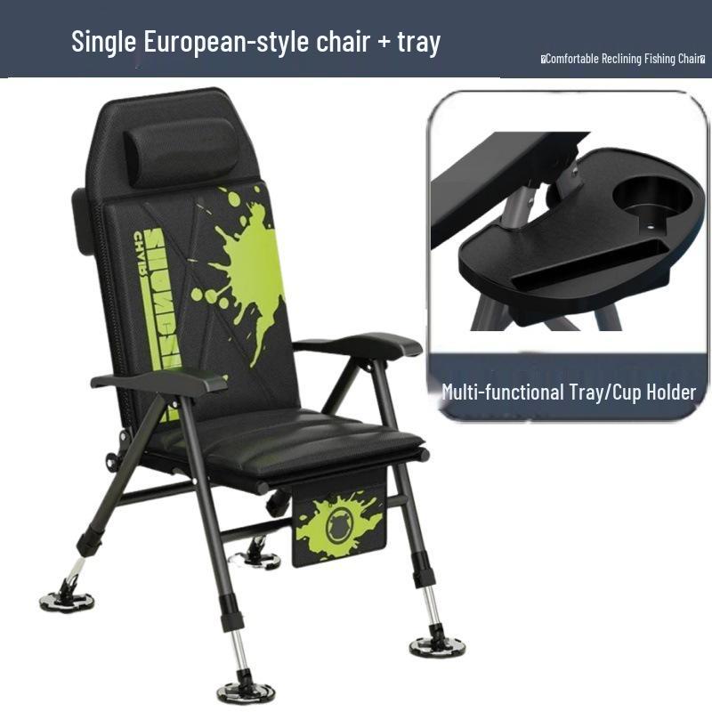 New European-Style Folding Reclining Multi-functional All-Terrain Metal Fishing Chair