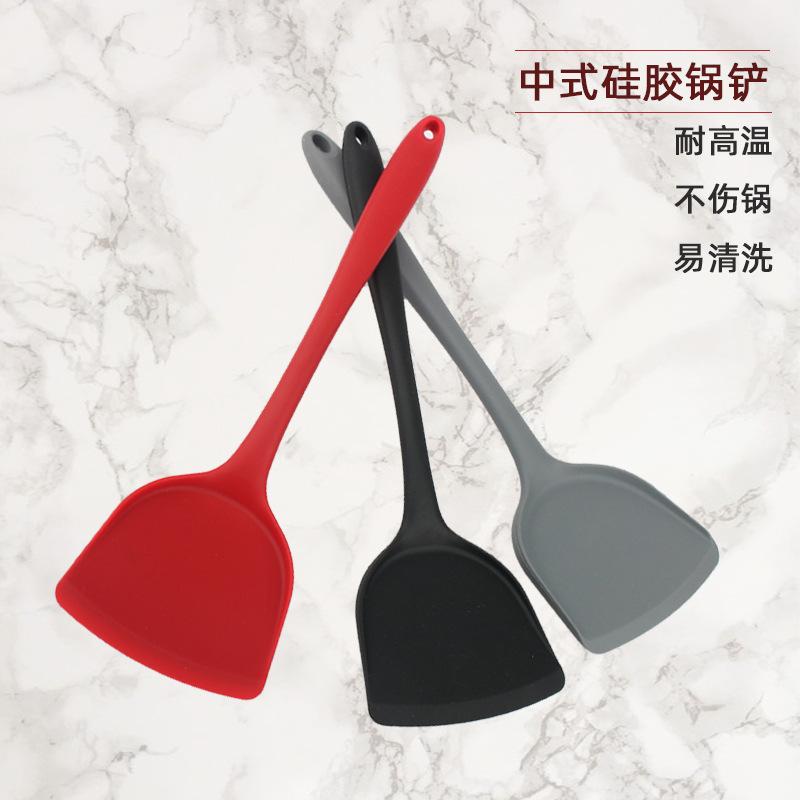 Silicone spatula non-stick pan cooking shovel high temperature resistant household frying shovel cooking spoon frying fish shovel kitchen silicone