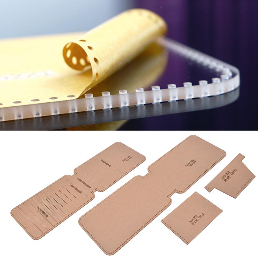 AAB-353 Wallet Template Transparent Acrylic Template Leather Pattern Acrylic  DIY Craft