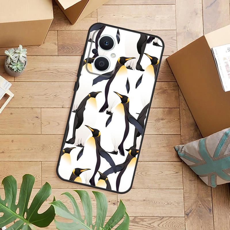 Cute Penguin Case For OPPO Reno 13F 14F 12F 10 11 12 13 14 Pro 8T 7 8 Lite OPPO Find X9 X6 X5 X8 Pro Cover