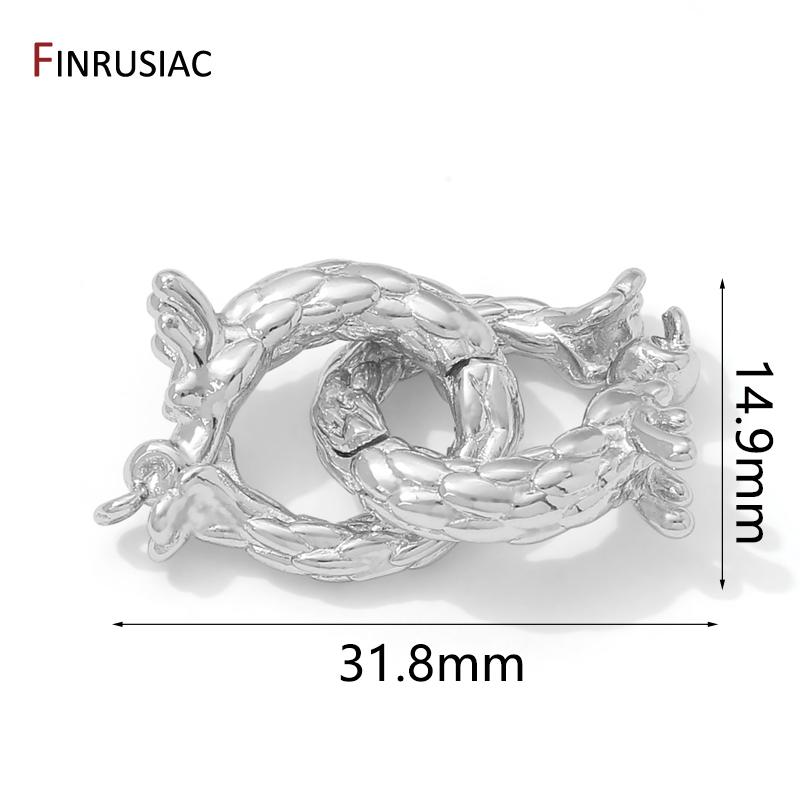 

14K Gold Plated Brass Dragon Shaped Connector Clasps,Fastener Lock Closured Clasps For DIY Needlework Jewelry Making Accessories 1 piece