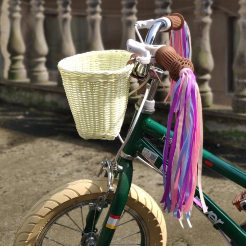 1 Pair Bicycles Ribbon Grips, Bike Streamers Set, Colorful Handlebar Tassels, Scooter Tassels Rainbow for Boys and Girls