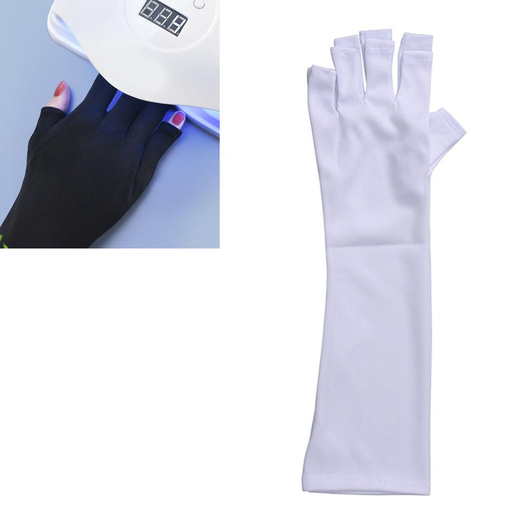 1 Pereche Mănuși Gel Manichiură Profesionale Eficiente Previn Bronzarea Radiații UV Mănuși Luminoase pentru