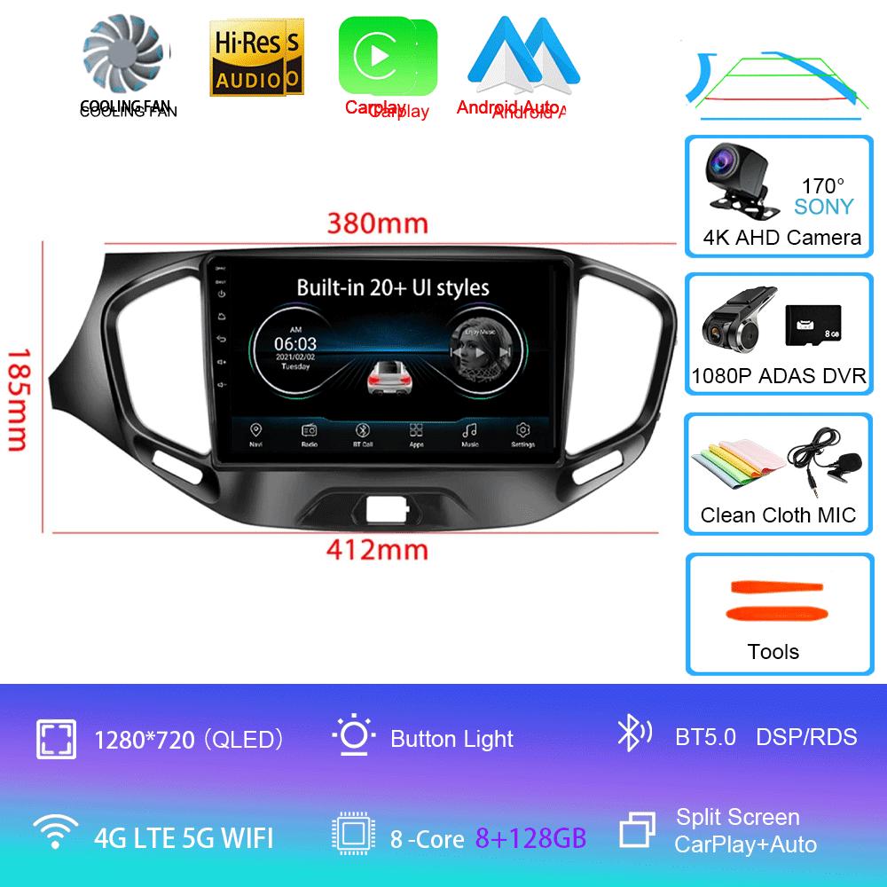 For LADA Vesta Cross Sport 2015-2019 Wireless Carplay Stereo Head Unit 2DIN Screen Android 14 Car Radio Multimedia Navigation 4G