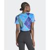 Adidas Argyle Fluffy Tee   Blue Green  Il2444