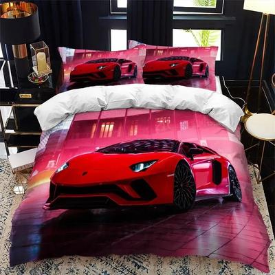 3D Printed Sports Car Supercar Bedding Set Boys Girls Twin Queen Size Duvet Cover Pillowcase Bed Kids Adult Home Textileextile