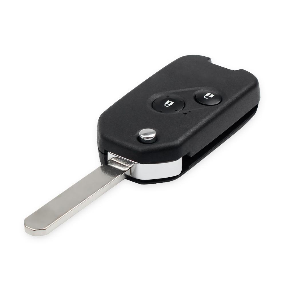 For Honda Fit Accord Civic 2006-2011 2003-2013 CRV 2018 Pilot Modified Flip 2/3/4 Buttons Car Remote Key Shell with/without Rubber Pad