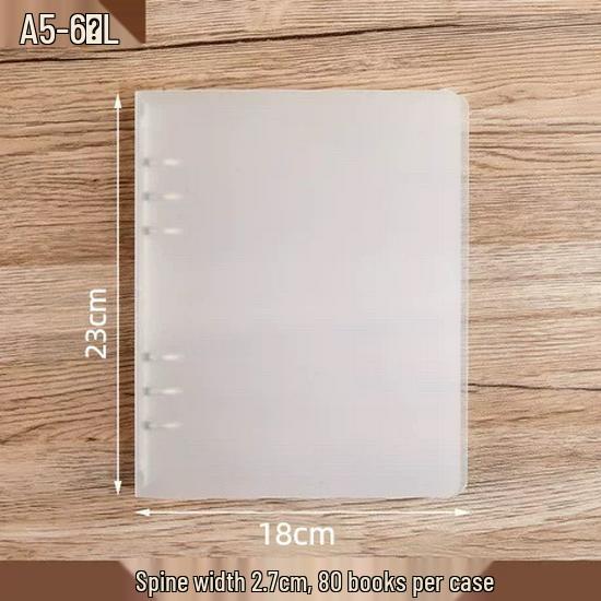 Six-Hole Transparent Loose-Leaf Binder Notebook Cover