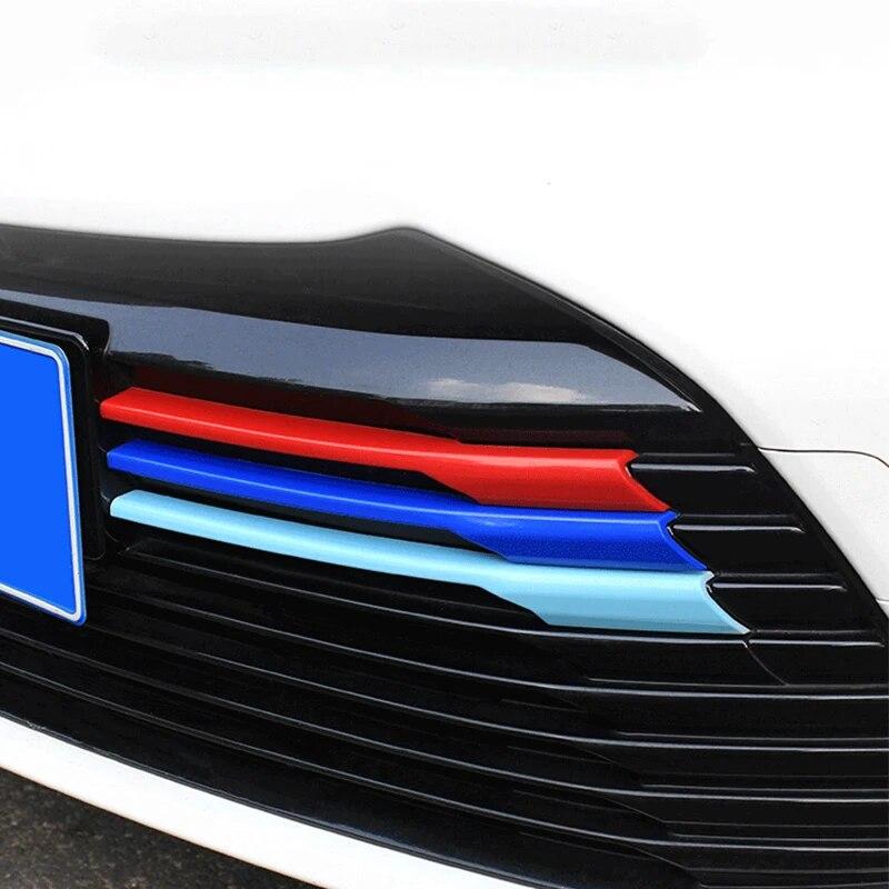 For Toyota Corolla Sedan    ABS Car Front Head Grille Fence Decoration strip Cover Trim Car styling Accessories