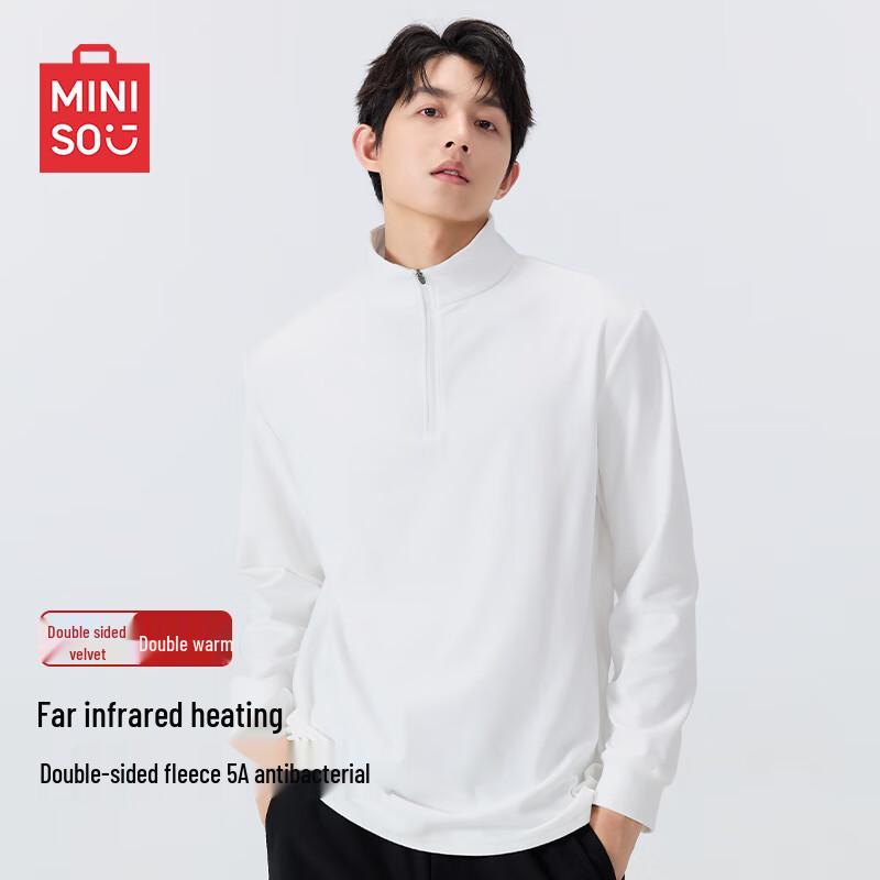 Мужская зимняя термофутболка Miniso с флисовой подкладкой и воротником-стойкой 3XL