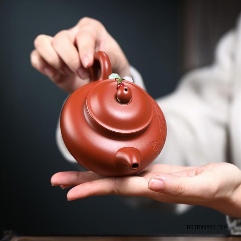 190ml Yixing Handmade Purple Clay Teapot Tradition Household Zisha Tea Pot Raw Ore Zhu Mud Kettle Chinese Tea Set Teaware