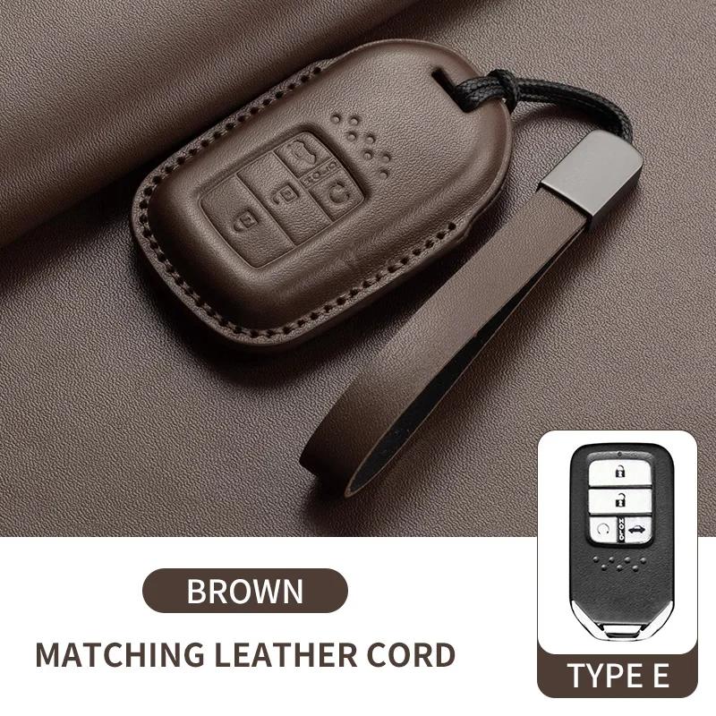 For Honda Civic 11th 2022 for Honda Civic Accord HR-V CR-V 2023 Key Fob Shell Accessories Leather Car Folding Key Cover Case