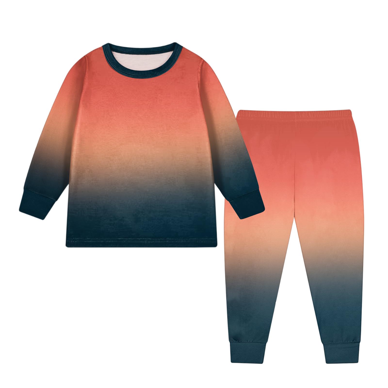 

Детский модный костюм юбка топ с круглым вырезом и длинными рукавами брюки 120 оранжевый