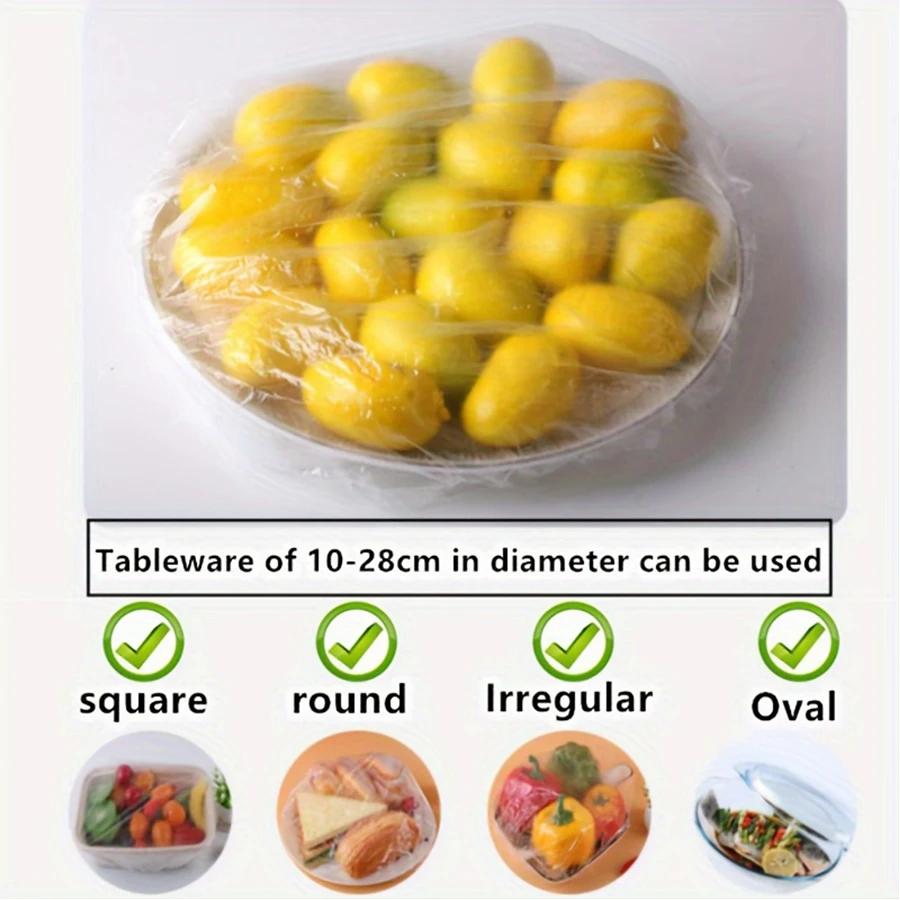 Reusable Disposable Food Cover Plastic Wrap Durable Elastic Food Lids for Bowls Elastic Plate Covers For Kitchen Food Saver Bag