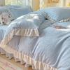 OEING Carved Milk Velvet 4-Piece Bedding Set