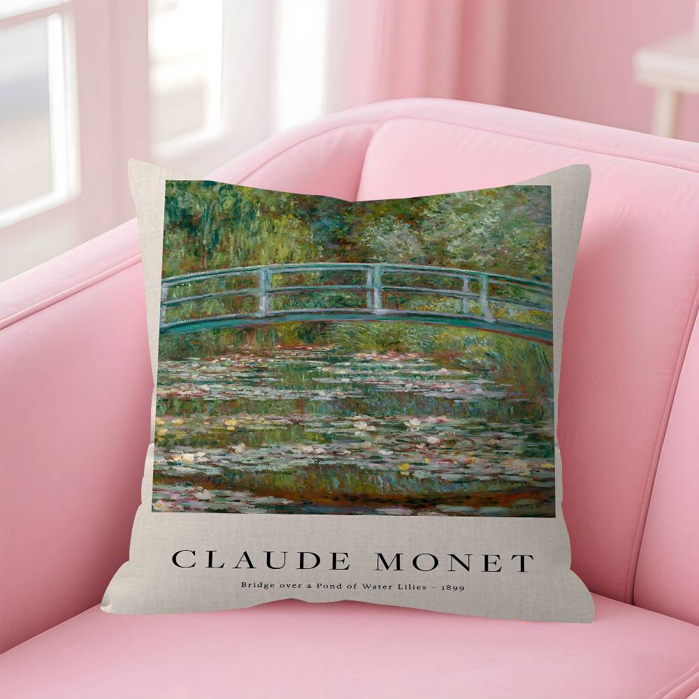 Famous Water Lily Sunrise Pillow Anime Pillow Sofa Bed Head Pillow Cover Cushion Cover Fashion