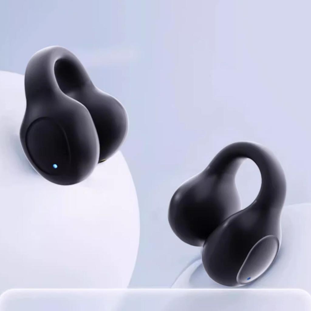 Earclip Bluetooth Earphone Wireless Digital Display Universal for Sports Work Life Skin Color