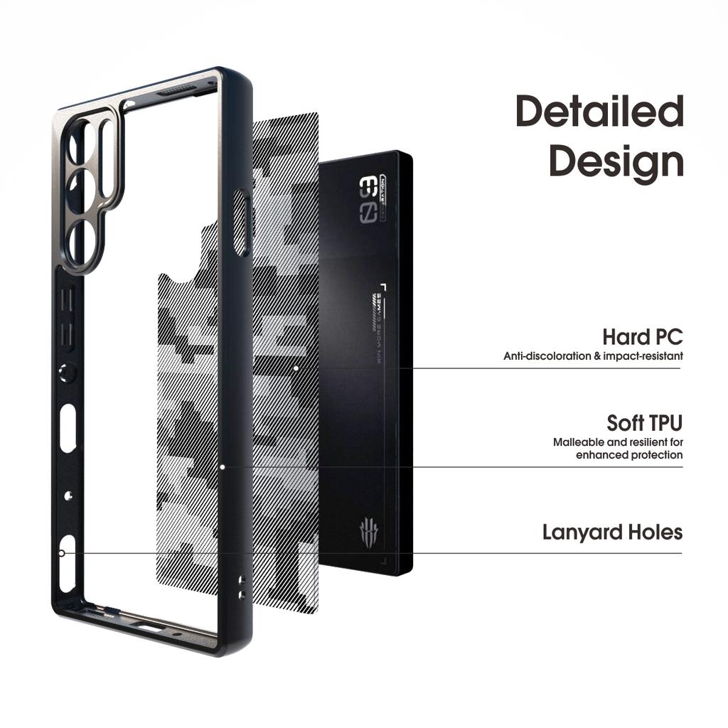 Чехол для телефона IBMRS для ZTE nubia Red Magic 9 Pro 5G/9 Pro+ 5G Противоударный чехол TPU+PC Чехол для телефона