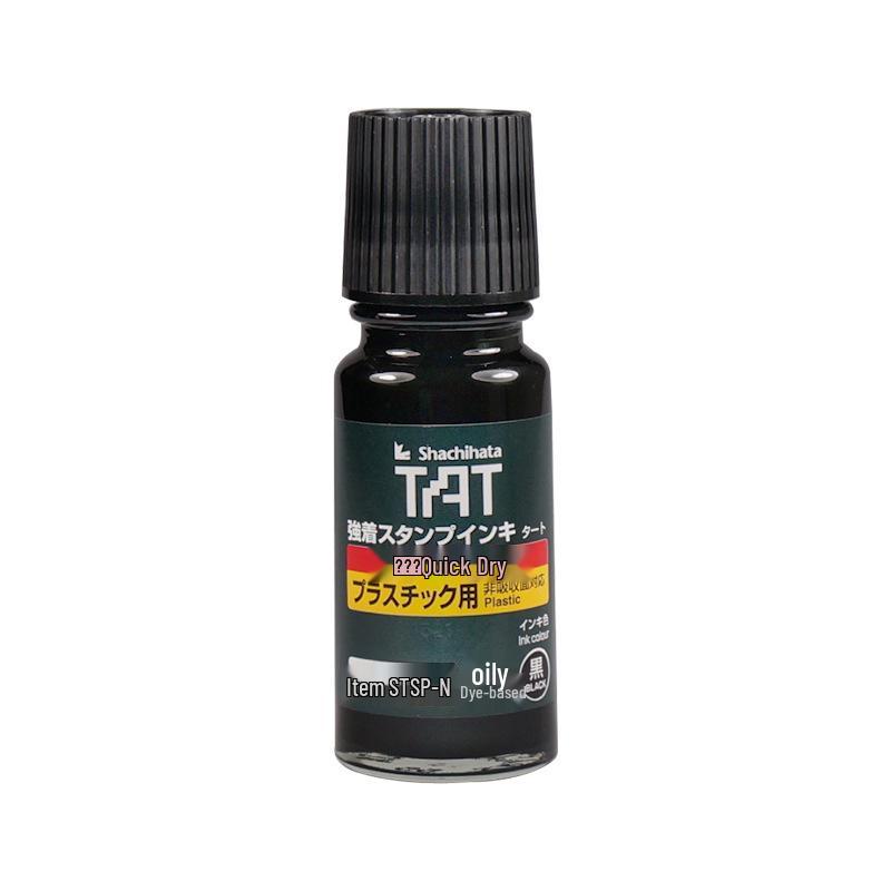 TAT Fast-Dry Black Ink Stamp Pad for Plastic, 330ML