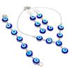 Natural Blue Evil Eye Gemstone Handmade 925 Sterling Silver Gift Set s5W34