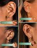 Chrupavkové náušnice 16G pro ženy Plochý zadní uzávěr Hypoalergenní Chirurgická ocel 316L Stud Hoop Náušnice Stohovací sada Piercing Šperky