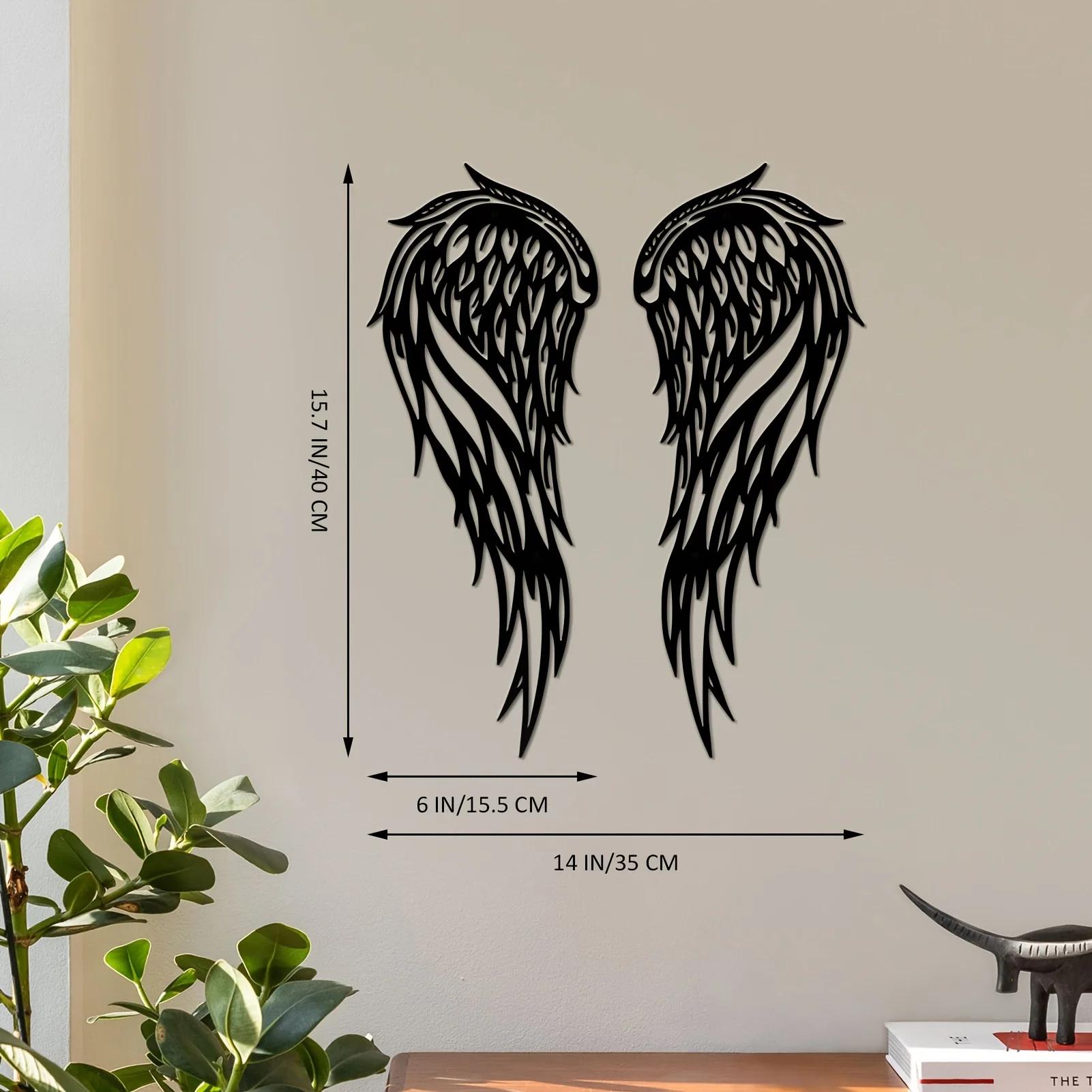 

Художественный набор из 2 металлических крыльев ангела — идеально подходит для праздничных мероприятий, тематических стен ресторанов и украшения ванной комнаты светло-серый