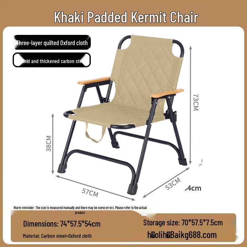 New Model Portable Camping Chair: Folding Kermit Stool & Beach Lounger for Picnics, Outdoors, and Home Use