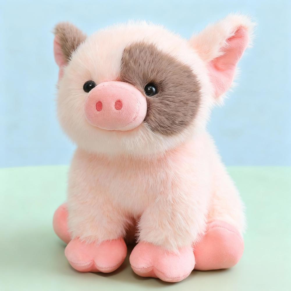 Jouets Peluches Cochon Kawaï Moelleux Poupée Douce Rose Blanc Marron Animal en Peluche Cochon Cadeau de Fête Anniversaire Garçons Filles Décoration Chambre d'Enfant 20cm