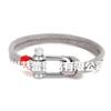 Stainless Steel U-shaped Sports Buckle Contrasting Color Milan Rope Outdoor Survival Horseshoe Buckle Bracelet