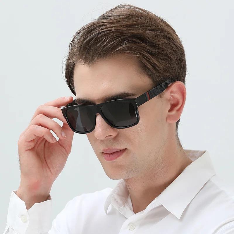 New Fashion Men Sunglasses Square Plastic Fishing Outdoor Anti-Reflective Eyewear Classic Driving Sun Glasses Uv400
