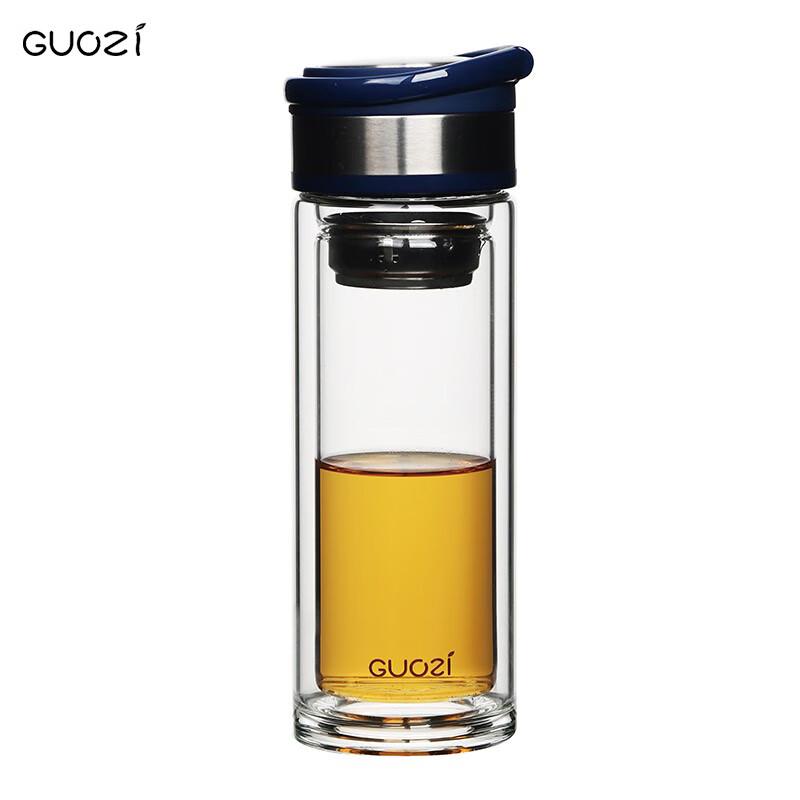 GUOZI Tea Infuser Double-Layer Glass Cup