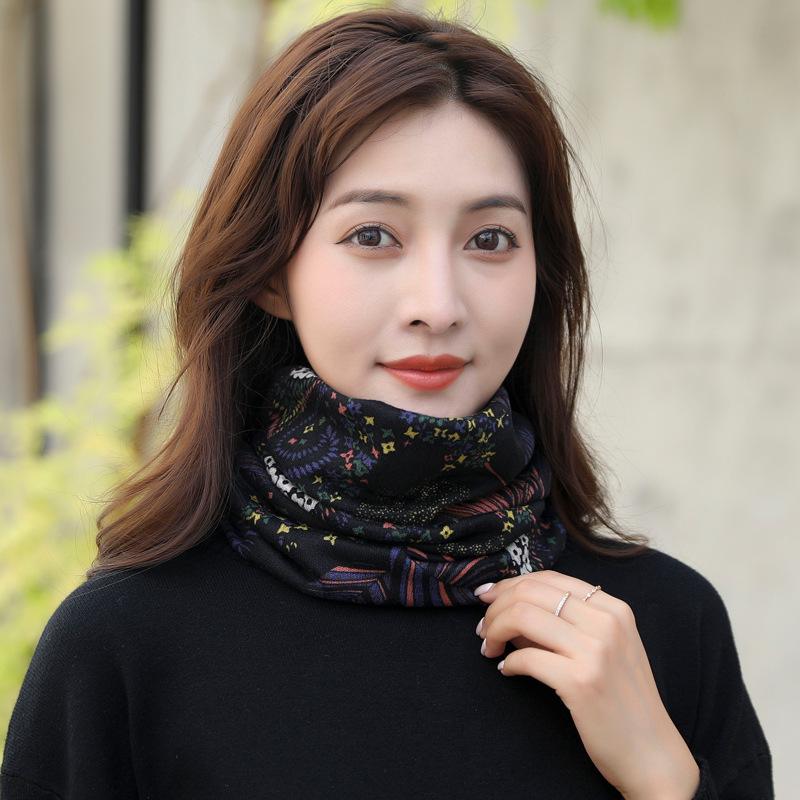 

Женский многофункциональный снуд большого размера: Зимний бафф для шеи и многофункциональный шарф-повязка на голову 55-63 cm