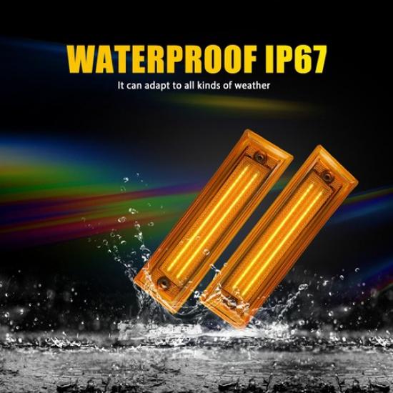 2 Front Side Marker Light For GMC K5 Jimmy Suburban R1500 Chevrolet Blazer Amber