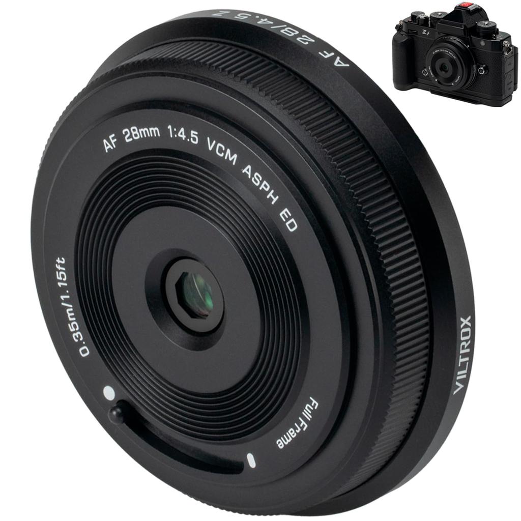 Viltrox 28mm Z Lens for Nikon Z AF 28mm Z Mount Pancake Prime Lens for Nikon Z250 F4.5 Mount, F/4.5 Lens, Full-Frame Wide-Angle Z8, Z9, Z6, Z7, Z6II,