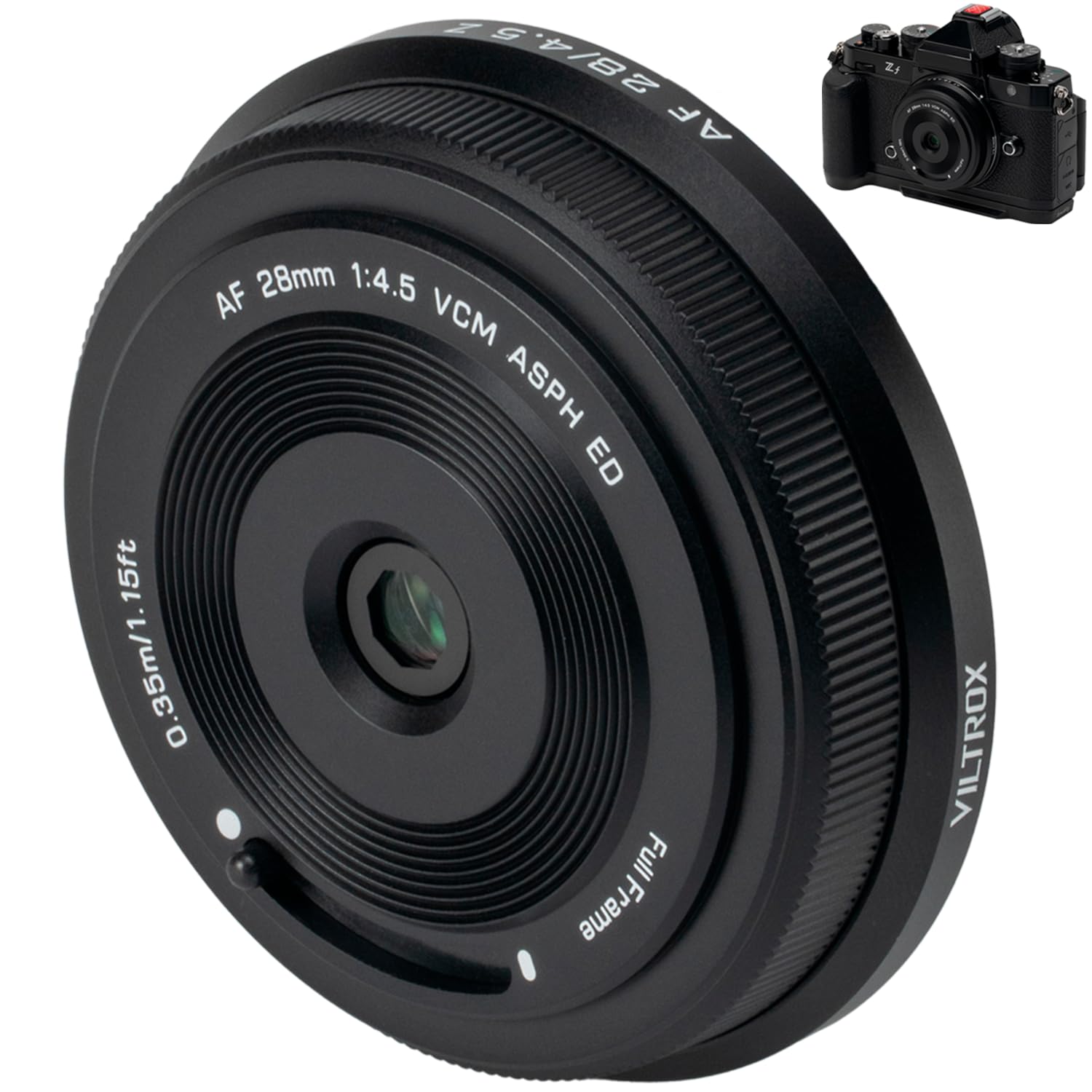VILTROX 28mm Z Lens for Nikon Z AF 28mm Z Mount Pancake Prime Lens for Nikon Z250 F4.5 Mount, f/4.5 Lens, Full-Frame Wide-Angle Z8, Z9, Z6, Z7, Z6II,