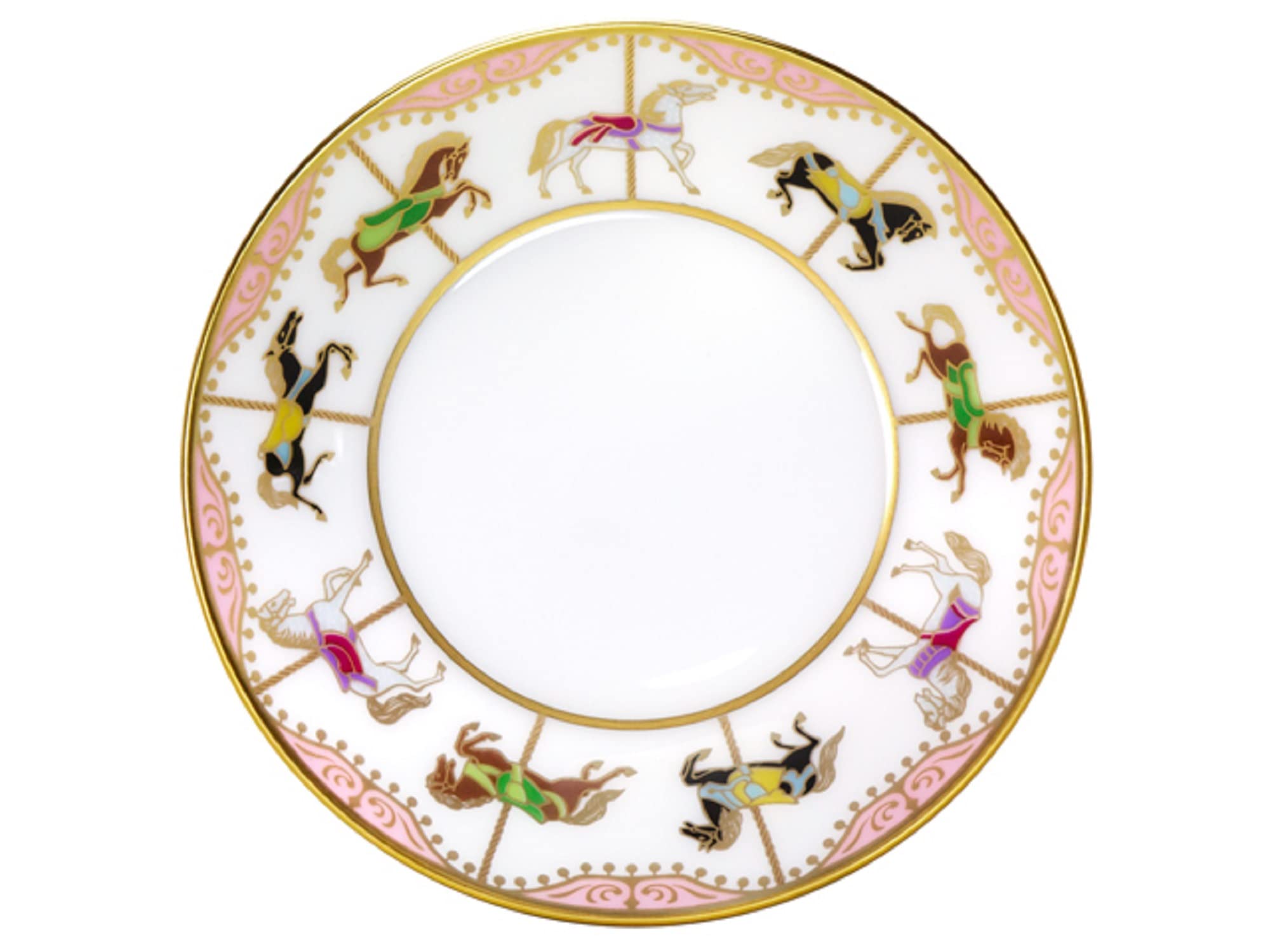 

Okura Art Pottery Umakuyuku Carousel 10cm Mini Dish, Pink, Made in Japan, 50CS/1901-P