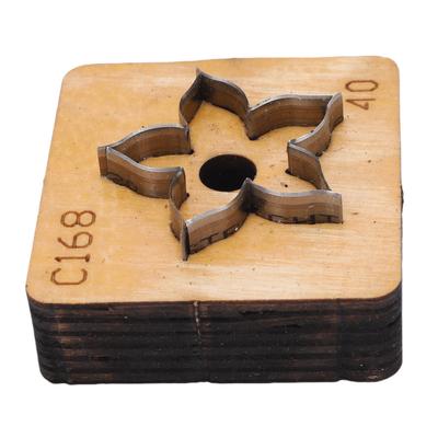 Flower Leather Cutting Die Wooden Base Steel Blade Multifunctional Leather Die Cutter for Crafts Decors