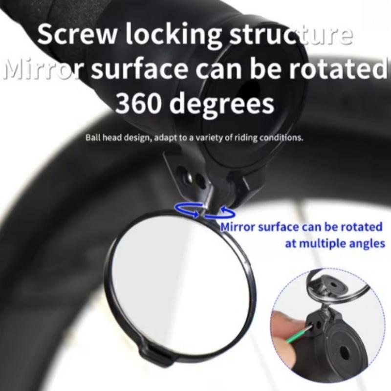 Bicycle Rearview Mirror 360 Rotation Adjustable Handlebar Rearview Mirror Bike Bar End Mirror for MTB Road Bike Accessories