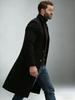 2024 Men's Mid-Length Woolen Coat: Autumn/Winter, Single-Breasted, Casual Commute, European Size