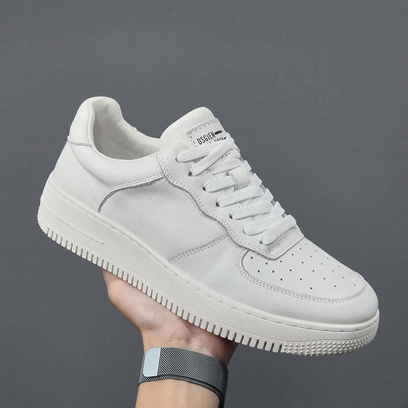 Men's shoes summer 2025 new casual flat-bottomed versatile small black shoes breathable white shoes platform sports niche board shoes women