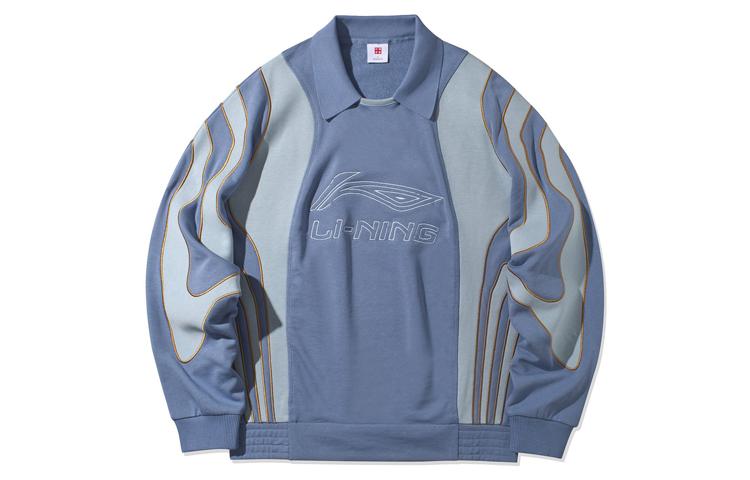 Li Ning Sweatshirts Men s Hometown Blue Stand Collar Moderate Regular AWDR205-1 XL