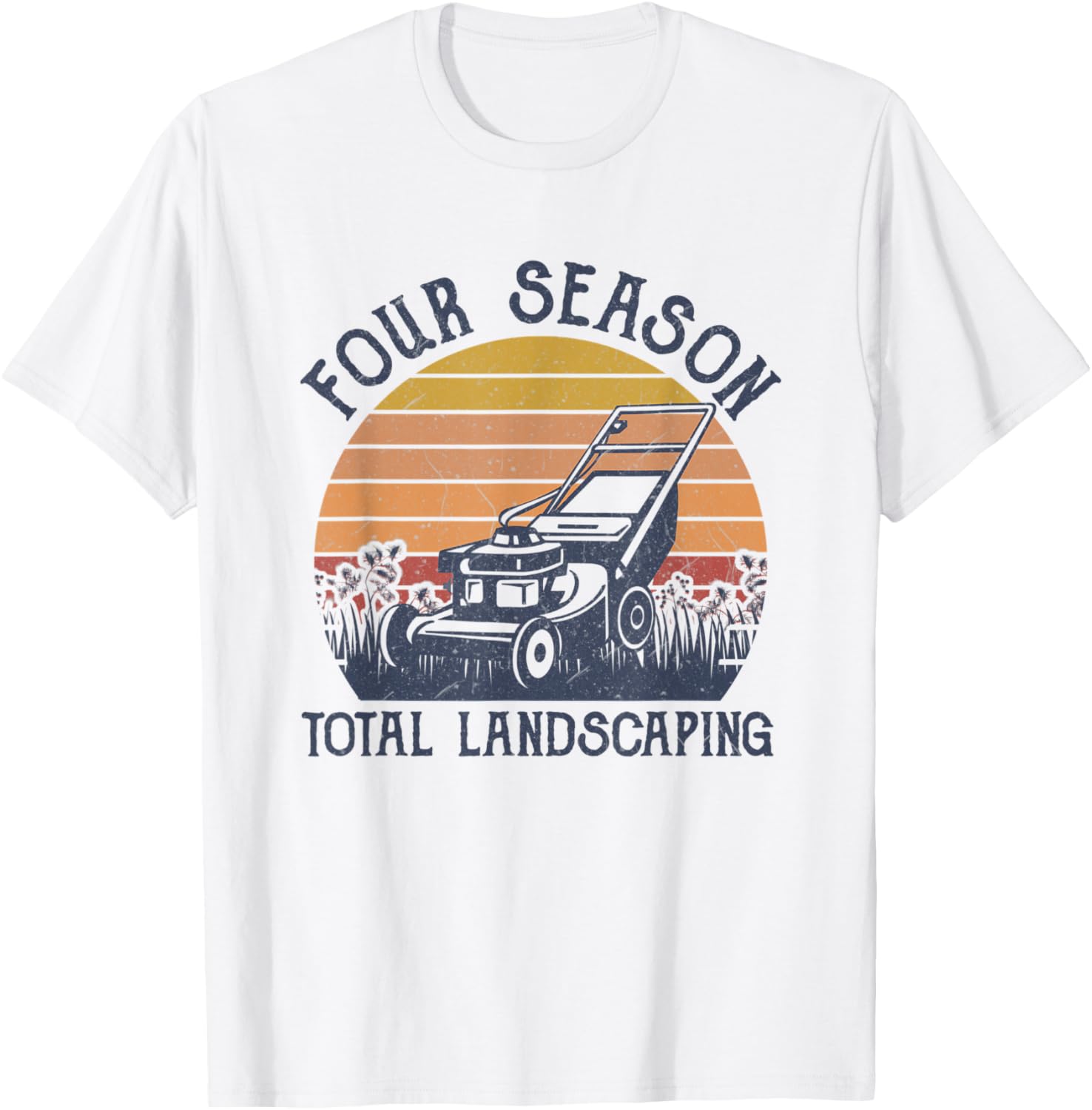 Four Season Total Landscaping Vintage Sunset Graphic Novelty T-Shirt S разноцветный