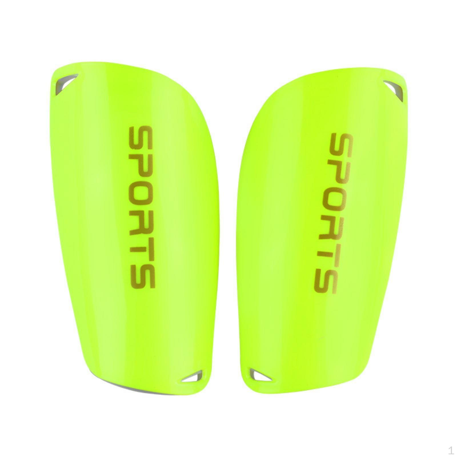 Soccer Shin Guards EVA Guarding Hard Shell Leg Protectors White Kids Fluorescent Green Kids