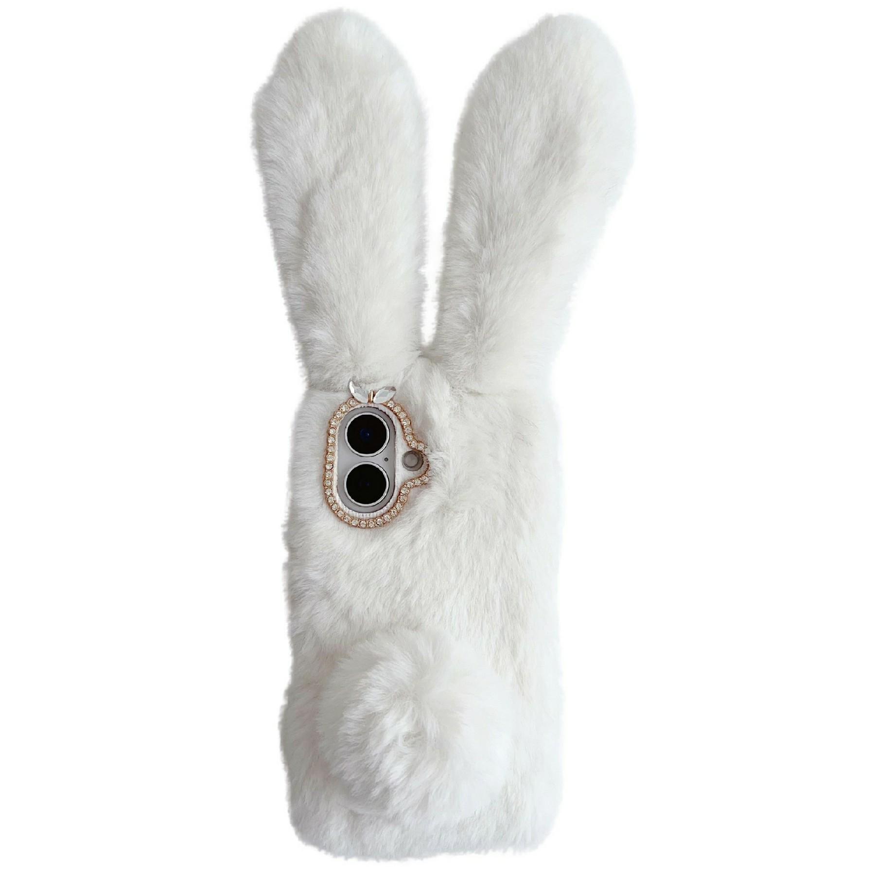 

Для iPhone 17 Чохол Плюшевий Милий Кролик Зимовий Пухнастий Чохол для Телефону з ТПУ